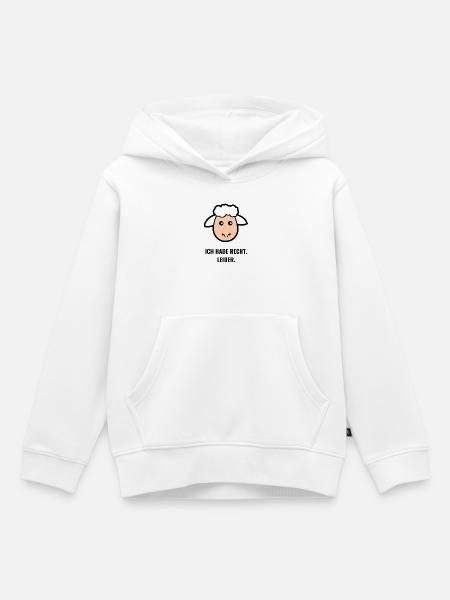 Schaf-Silhouette im Minimalstil - Kinder Premium Organic Hoodie - Weiß
