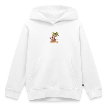 Monkey Summer Palm Tree - Kids Premium Organic Hoodie - white - Front - AI Model Kid Female (0cm)