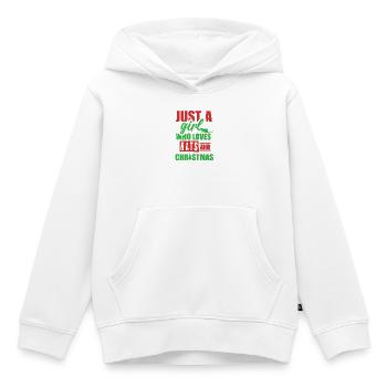 Juste une fille qui adore les rats et les Li de Noël - Sweat Premium à capuche enfant bio - blanc - Devant - AI Model Kid Female (0cm)