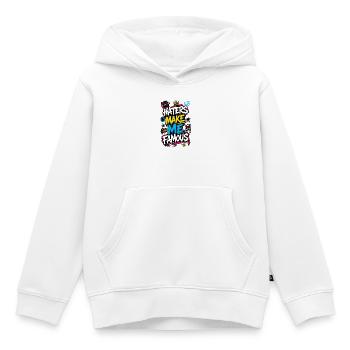 Make Me Famous Graffiti Neon - Sweat Premium à capuche enfant bio - blanc - Devant - AI Model Kid Female (0cm)