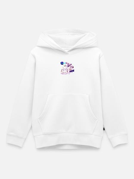 Eisenbahn Retrowave - Kinder Premium Organic Hoodie - Weiß
