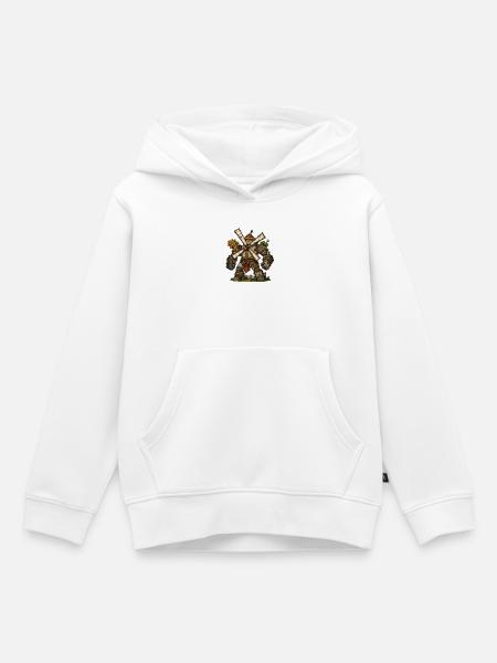Windmühlen Golem Kraft - Kinder Premium Organic Hoodie - Weiß