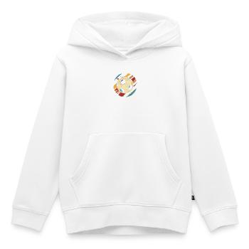 Vintage Football - Sweat Premium à capuche enfant bio - blanc - Devant - AI Model Kid Female (0cm)
