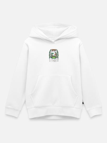 Tiny Ecosystem Big Wonder Moos Terrarium - Kinder Premium Organic Hoodie - Weiß