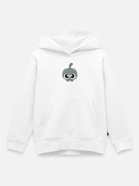 Glasäugige graue Katze - Kinder Premium Organic Hoodie - Weiß