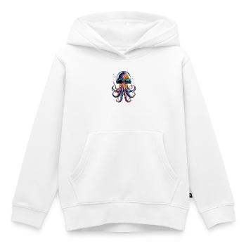 Pieuvre Pieuvre Pieuvre Calamar Mer Pieuvre mignonne - Sweat Premium à capuche enfant bio - blanc - Devant - AI Model Kid Female (0cm)