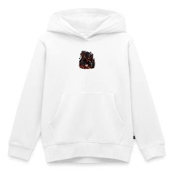 Lava Guardian Bear - Kids Premium Organic Hoodie - white - Front - AI Model Kid Female (0cm)