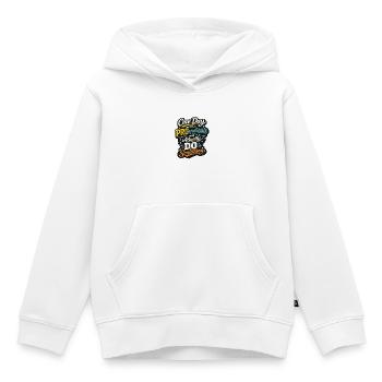 One Day Do Something - Kids Premium Organic Hoodie - white - Front - AI Model Kid Female (0cm)