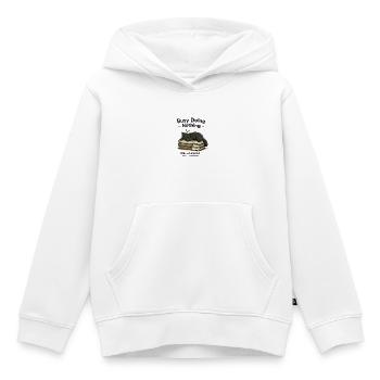 Chat sur les livres : moments de paresse - Sweat Premium à capuche enfant bio - blanc - Devant - AI Model Kid Female (0cm)