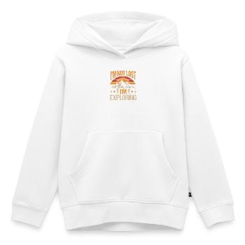 Randonnée sur sentier de montagne Randonnée en plein air Braconnage - Sweat Premium à capuche enfant bio - blanc - Devant - AI Model Kid Female (0cm)