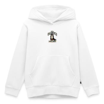 Notre gentille Géant Géant Famille de Montagne Bernois Pride - Sweat Premium à capuche enfant bio - blanc - Devant - AI Model Kid Female (0cm)