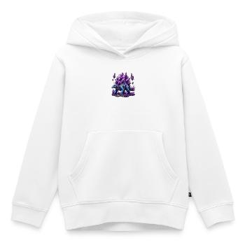 Dragon de Cristal Azur - Sweat Premium à capuche enfant bio - blanc - Devant - AI Model Kid Female (0cm)