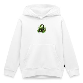 Emeraldischer Kralle-Dämon - Kinder Premium Organic Hoodie - Weiß - Vorne - AI Model Kid Female (0cm)