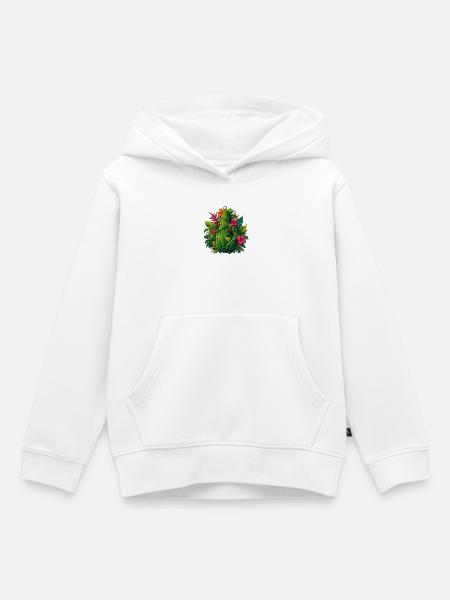 Zucchini Übeltäter im Blattgewand - Kinder Premium Organic Hoodie - Weiß