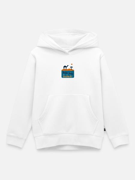 Dubai Wüstenstrand Taucher - Kinder Premium Organic Hoodie - Weiß