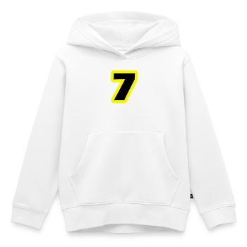 7 Symbole numérique - Sweat Premium à capuche enfant bio - blanc - Devant - AI Model Kid Female (0cm)