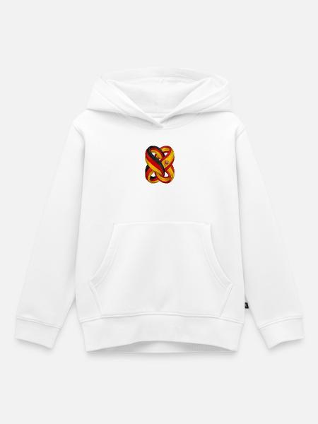 Flaggen Spaniens und Deutschlands - Kinder Premium Organic Hoodie - Weiß