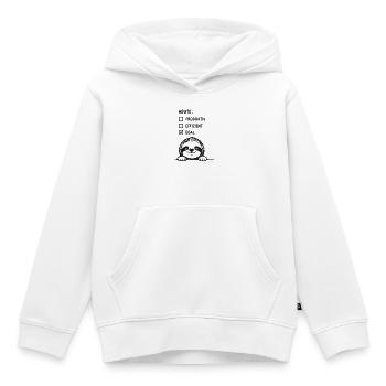 Lässiges Faultier Egal Heute - Kinder Premium Organic Hoodie - Weiß - Vorne - AI Model Kid Female (0cm)