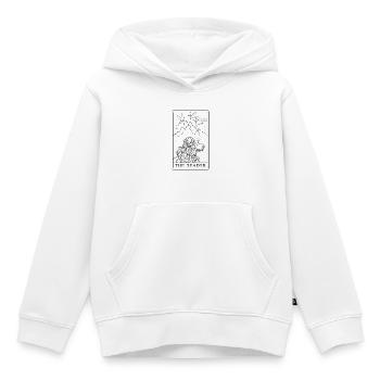Couronne de fleurs du Lecteur du Sommet - Sweat Premium à capuche enfant bio - blanc - Devant - AI Model Kid Female (0cm)