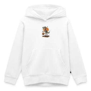 Halloween Dinosaur Skeleton Rex Meme Halloween - Sweat Premium à capuche enfant bio - blanc - Devant - AI Model Kid Female (0cm)