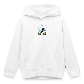 Underwater divers and colorful coral life - Kids Premium Organic Hoodie - white - Front - AI Model Kid Female (0cm)