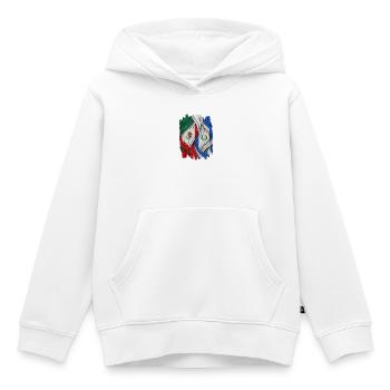 Fiers des drapeaux du Mexique et du Salvador - Sweat Premium à capuche enfant bio - blanc - Devant - AI Model Kid Female (0cm)