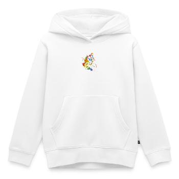 90s Mountain Bike Cyclist - Kids Premium Organic Hoodie - white - Front - AI Model Kid Female (0cm)