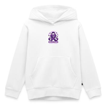 Grand-père – Éducation à Alzheimer - Sweat Premium à capuche enfant bio - blanc - Devant - AI Model Kid Female (0cm)