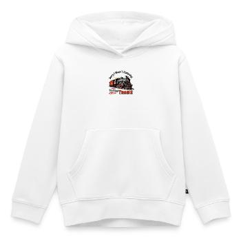 Nostalgische Dampflok Illustration - Kinder Premium Organic Hoodie - Weiß - Vorne - AI Model Kid Female (0cm)