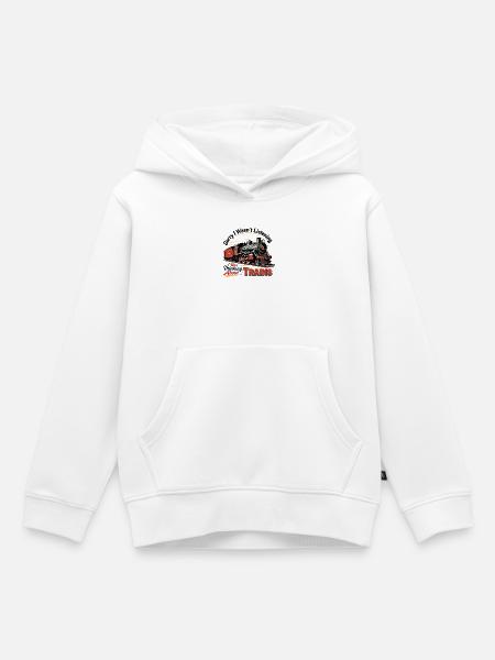 Nostalgische Dampflok Illustration - Kinder Premium Organic Hoodie - Weiß