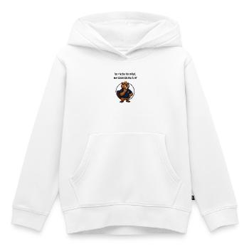 Benno Biber Banker - Bonität - Kinder Premium Organic Hoodie - Weiß - Vorne - AI Model Kid Female (0cm)