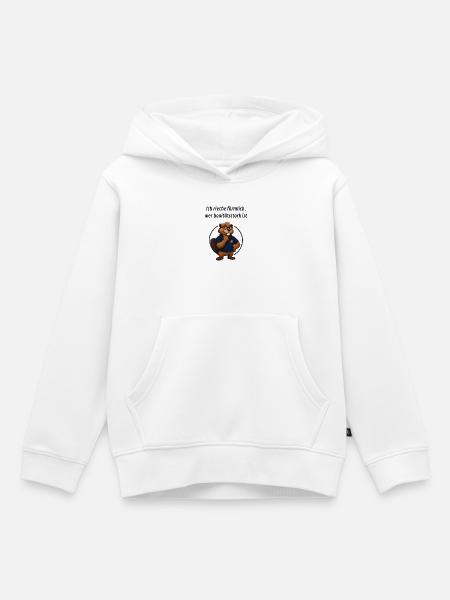 Benno Biber Banker - Bonität - Kinder Premium Organic Hoodie - Weiß