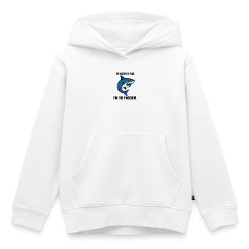 Hai saying: I'm the problem - Kids Premium Organic Hoodie - white - Front - AI Model Kid Female (0cm)