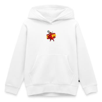 Taureau rouge football Espagne - Sport cartoon - Sweat Premium à capuche enfant bio - blanc - Devant - AI Model Kid Female (0cm)
