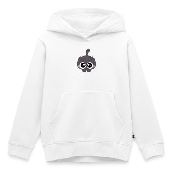 Chat chibi - Sweat Premium à capuche enfant bio - blanc - Devant - AI Model Kid Female (0cm)