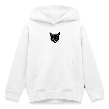 Katze Skizze - Kinder Premium Organic Hoodie - Weiß - Vorne - AI Model Kid Female (0cm)