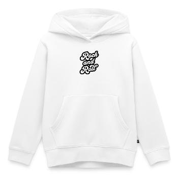 Rock and roll - Sweat Premium à capuche enfant bio - blanc - Devant - AI Model Kid Female (0cm)
