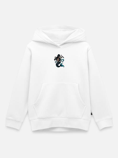 Meeresninja Mermaid - Kinder Premium Organic Hoodie - Weiß