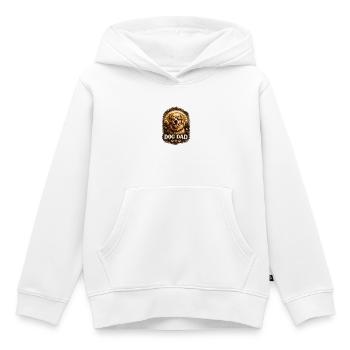 Père de chien avec des lunettes de soleil - Sweat Premium à capuche enfant bio - blanc - Devant - AI Model Kid Female (0cm)