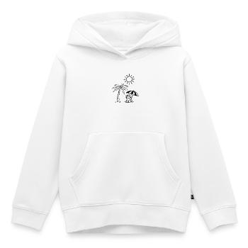 Drôle de design de chien sur la plage - Sweat Premium à capuche enfant bio - blanc - Devant - AI Model Kid Female (0cm)