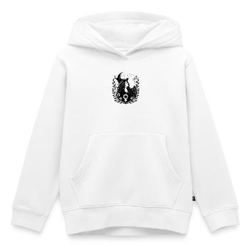 Indomptéee - Sweat Premium à capuche enfant bio - blanc - Devant - AI Model Kid Female (0cm)