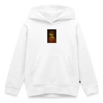 Fille-grenouille au look rétro - Sweat Premium à capuche enfant bio - blanc - Devant - AI Model Kid Female (0cm)