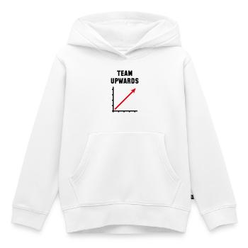 Équipe ascendante (Succès / Progrès / Rouge pourri 2C) - Sweat Premium à capuche enfant bio - blanc - Devant - AI Model Kid Female (0cm)