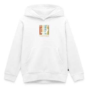 Motif du chat chuchoteur d’ordinateur - Sweat Premium à capuche enfant bio - blanc - Devant - AI Model Kid Female (0cm)