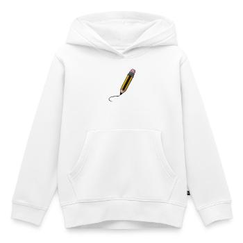 Crayon Kawaii Friendly - Sweat Premium à capuche enfant bio - blanc - Devant - AI Model Kid Female (0cm)