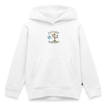 Jardin de lecture : Cultivez la lecture - Sweat Premium à capuche enfant bio - blanc - Devant - AI Model Kid Female (0cm)