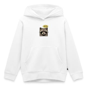 Fait amusant et sarcastique drôle, je m’en fiche - Sweat Premium à capuche enfant bio - blanc - Devant - AI Model Kid Female (0cm)