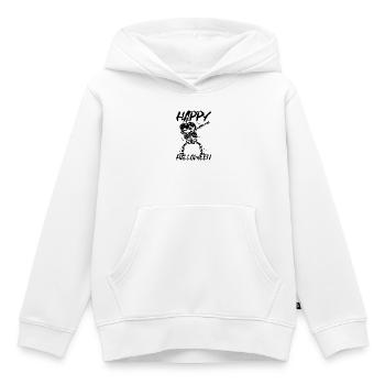 Danse du dab à la citrouille d’Halloween Squelette d’Halloween - Sweat Premium à capuche enfant bio - blanc - Devant - AI Model Kid Female (0cm)