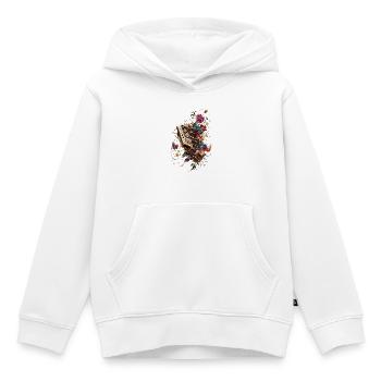 Synthétiseur botanique - Sweat Premium à capuche enfant bio - blanc - Devant - AI Model Kid Female (0cm)