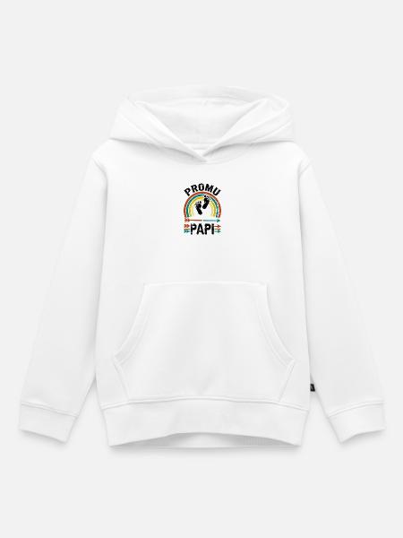 Befördertes Opa-Geschenk Retro-Schwangerschaftsansage - Kinder Premium Organic Hoodie - Weiß